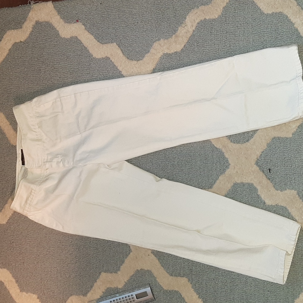 🗽 Vintage Banana Republic Stretch 3/4 Cream Size 2